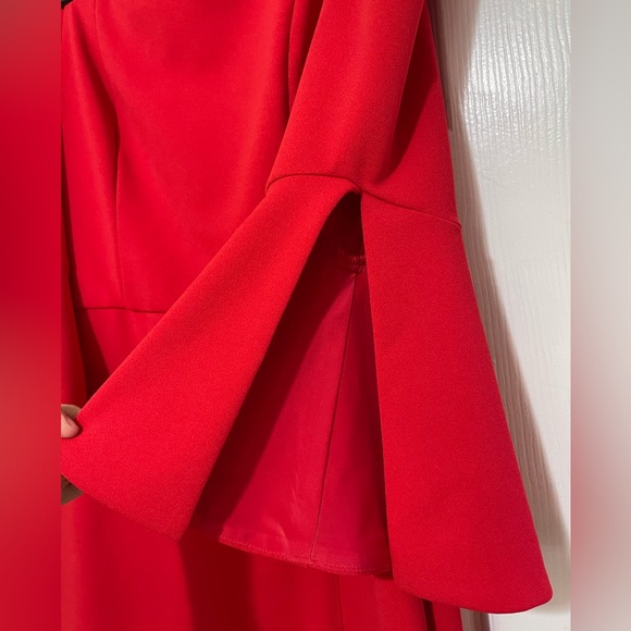 ABS off the shoulder red dress - Picture 3 of 6